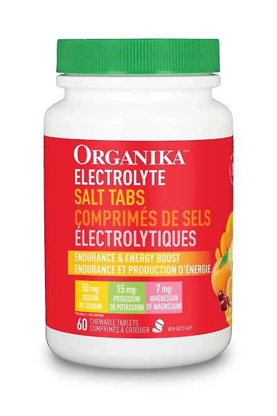 ORGANIKA ÉLECTROLYTES COMPRIMÉS DE SEL 60TAB