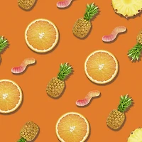 OLLY Hello Happy Tropical Zing flavour Gummy Worm Supplement