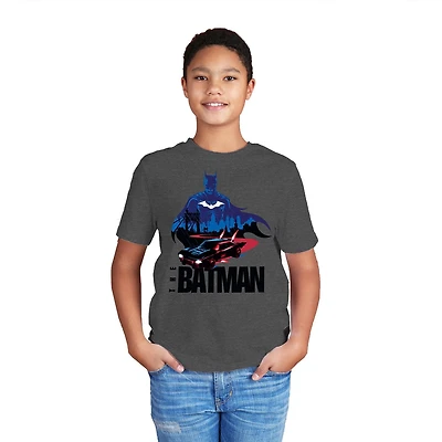 Boys The Batman Overlooks Short Sleeve T-Shirt, Sizes: XS-XL