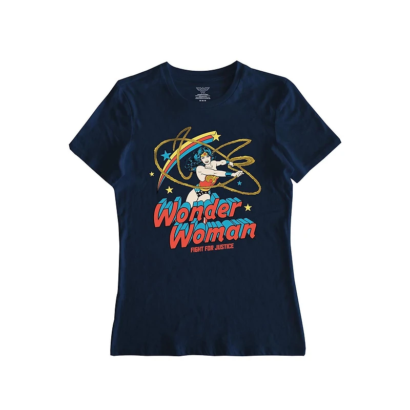 Ladies Wonder Woman Wonder Lasso Short Sleeve T-Shirt