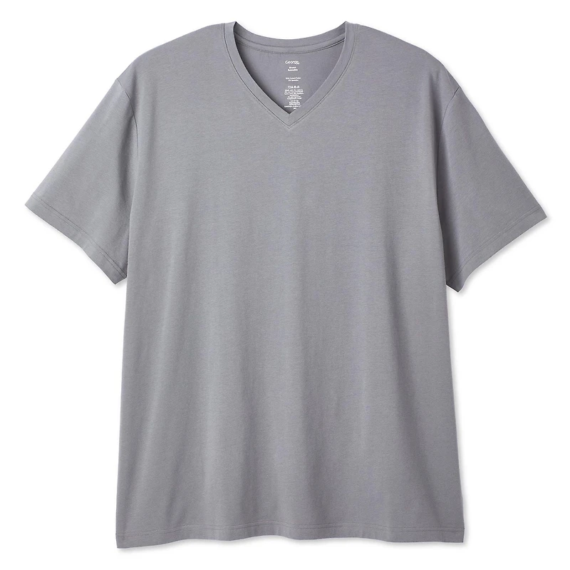 T-shirt extensible avec encolure en V George Plus pour hommes