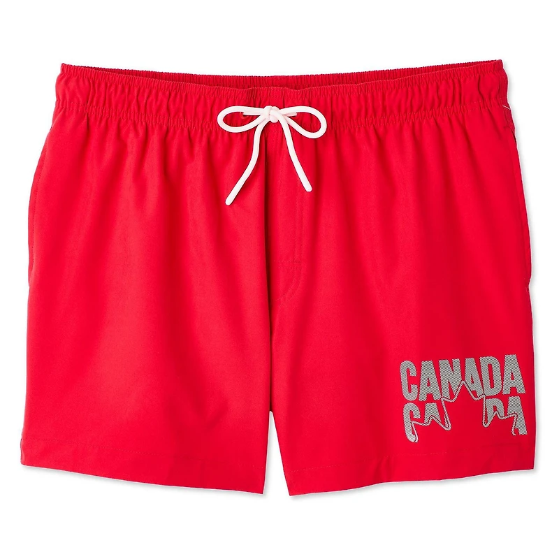 Short de bain style volley fête du Canada George pour hommes