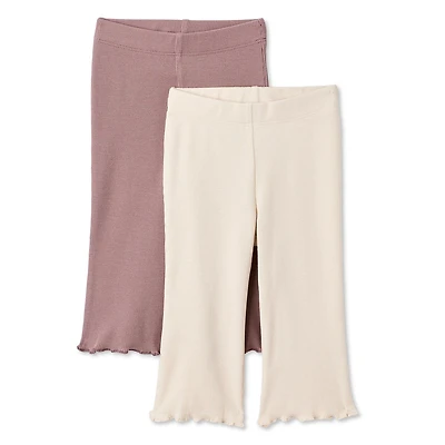Lot de 2 leggings à jambe évasée George pour bébés filles