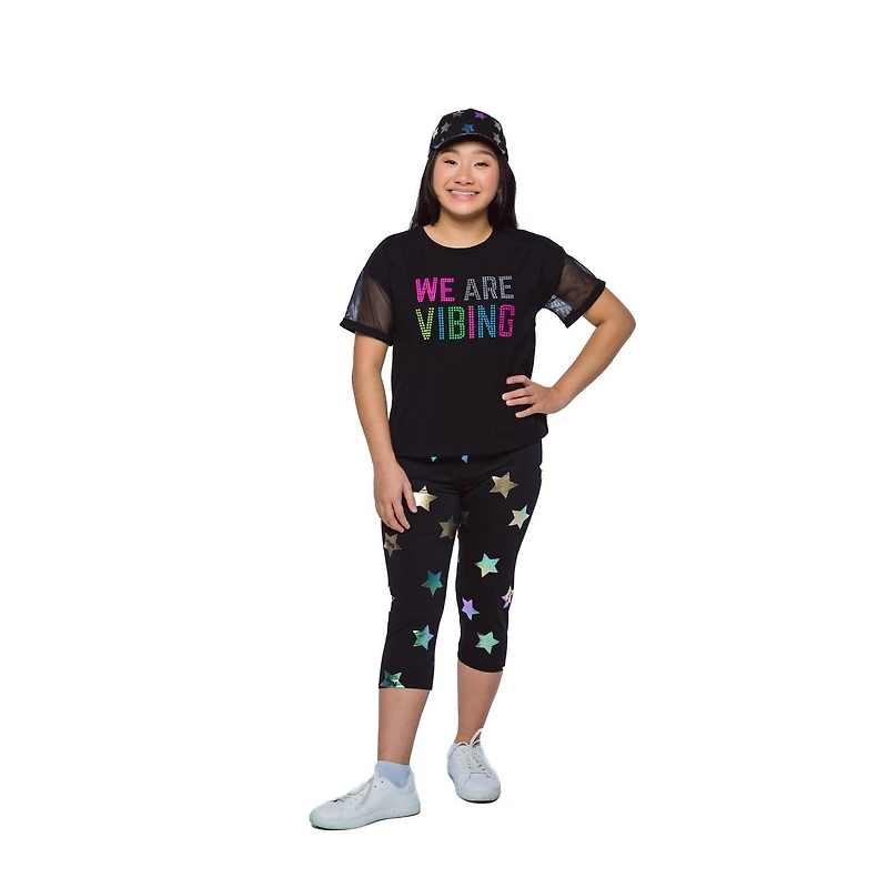 Girls Mini Pop Kids We Are Vibing T-Shirt