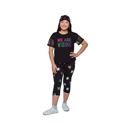 Girls Mini Pop Kids We Are Vibing T-Shirt