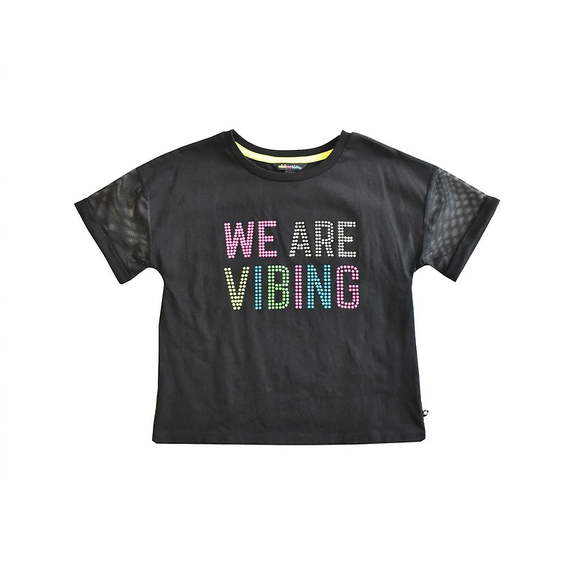 Girls Mini Pop Kids We Are Vibing T-Shirt