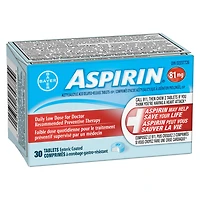ASPIRIN 81mg Quick Chews, Enteric Coated, 30 Tablets