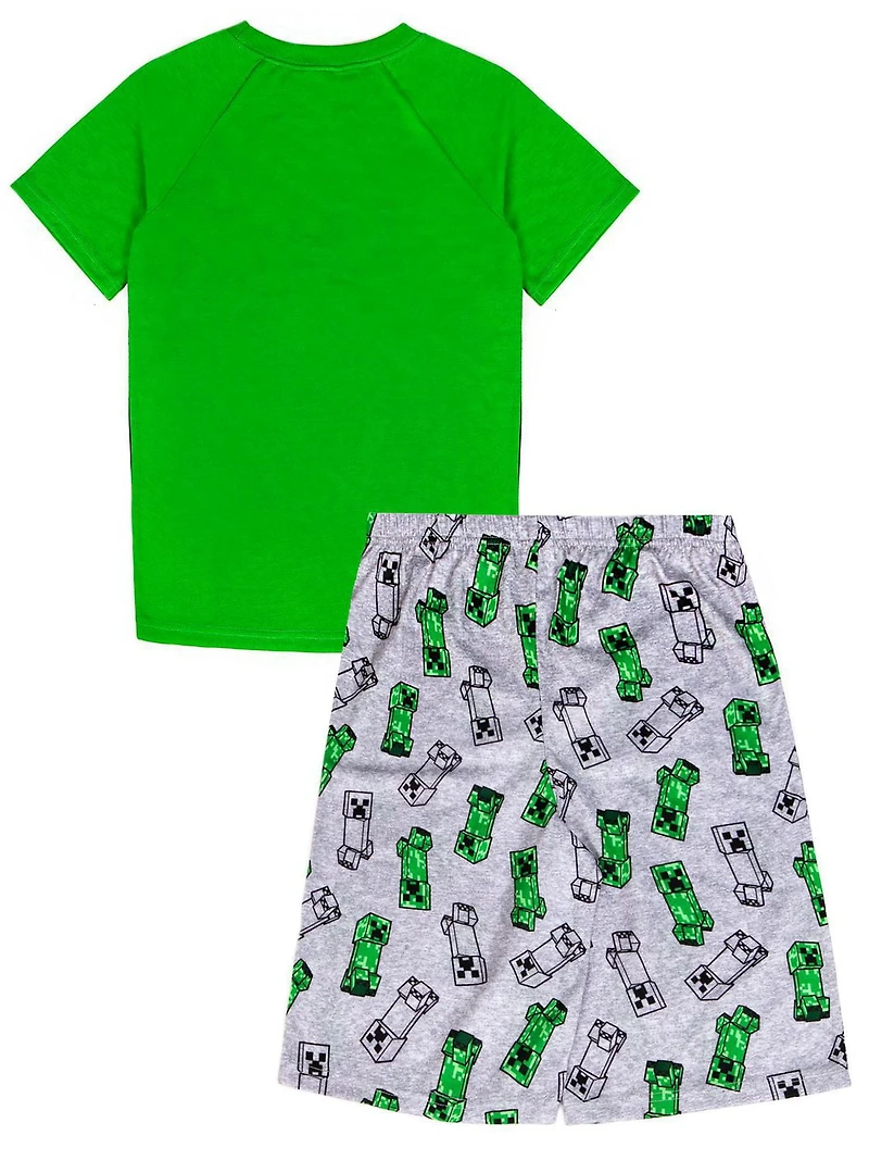 Minecraft two piece pajama set for boys