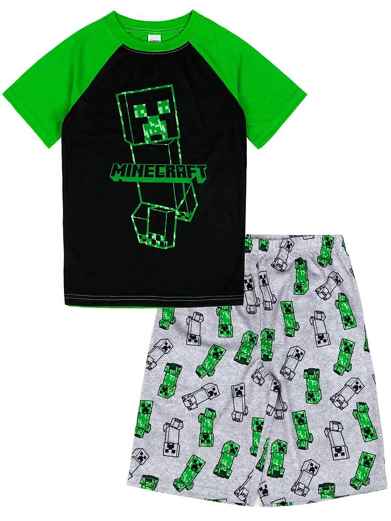 Minecraft two piece pajama set for boys