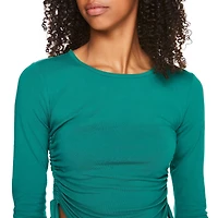 No Boundaries Women's Side Ruched Tee