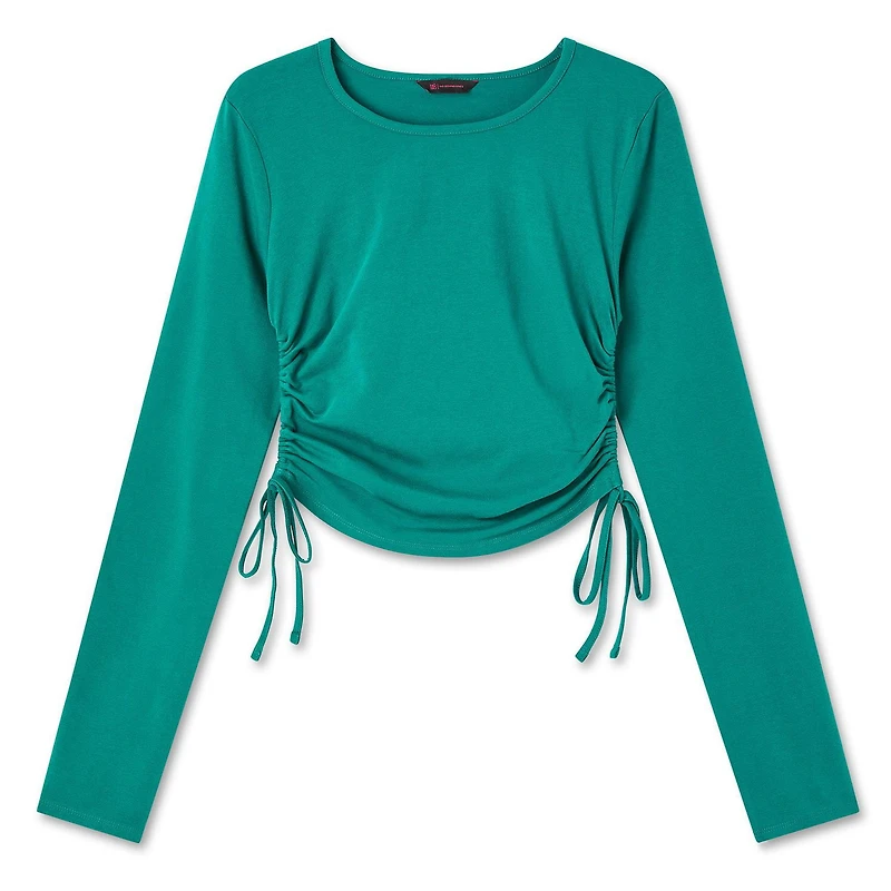 T-shirt aux côtés ruchés No Boundaries pour femmes