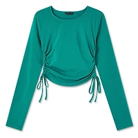 T-shirt aux côtés ruchés No Boundaries pour femmes