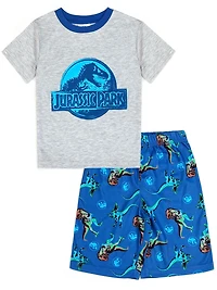 Jurassic two piece pajama set for boys