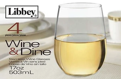 Wine & Dine Stemless Glass