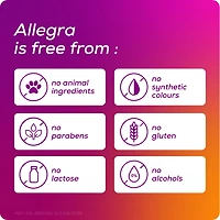 Allegra 24 heures, médicament contre les allergies, sans somnolence, rapide et efficace, soulage les éternuements, les larmoiements et les picotements de la gorge, chlorhydrate de fexofénadine 120 mg, 30 comprimés