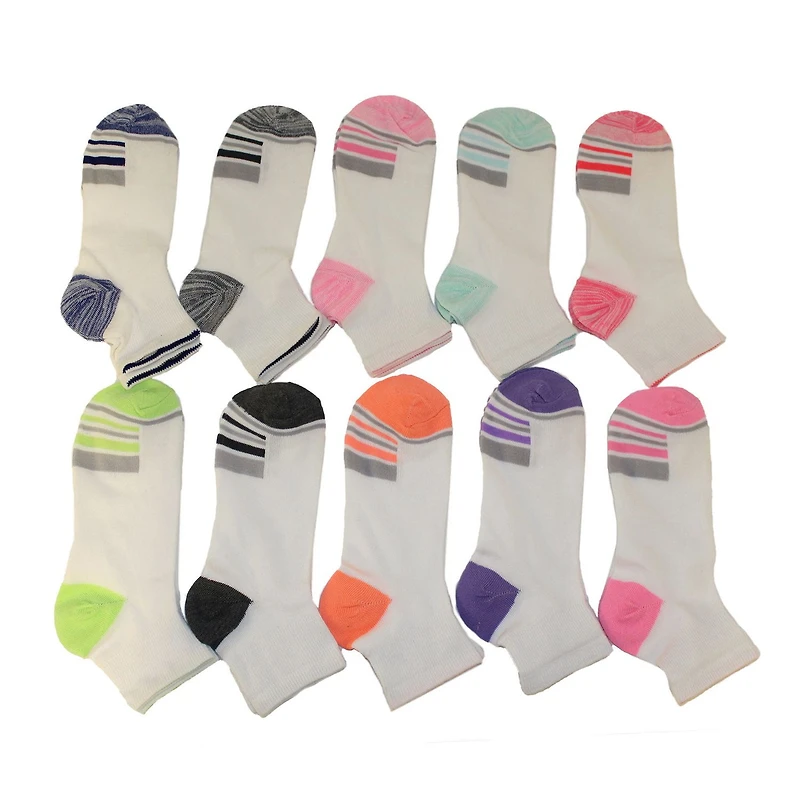 Athletic Works Women's 10 Pack Sport Quarter Crew Socks