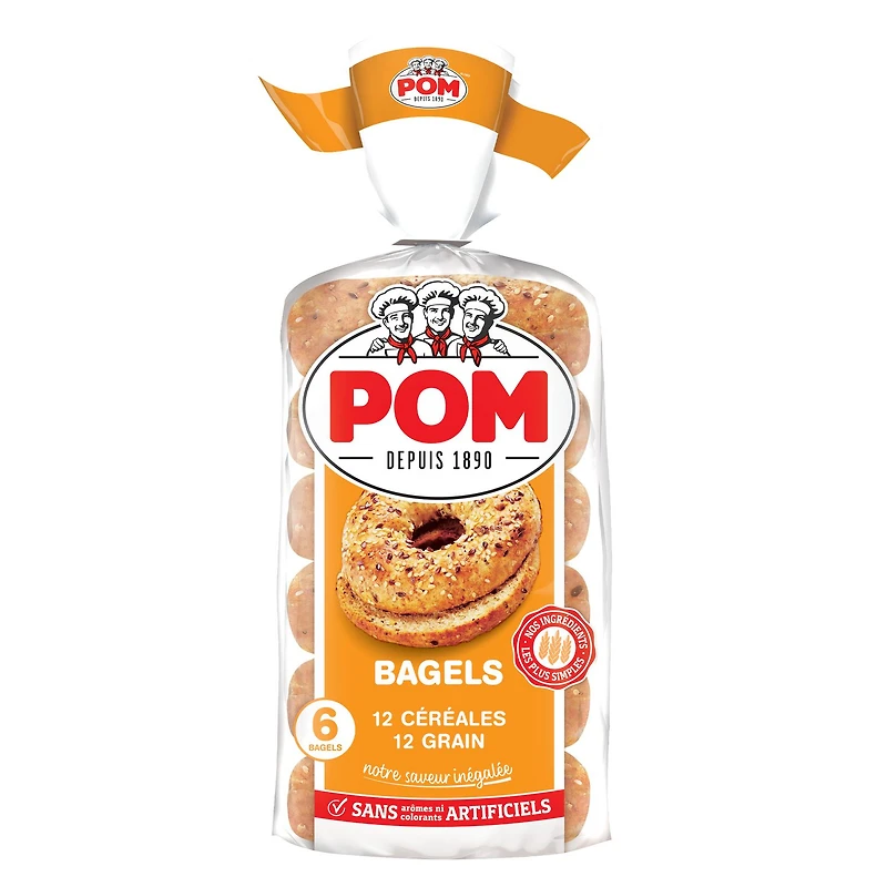 Bagels 12 céréales de POM® Emb. de 6; 510 g