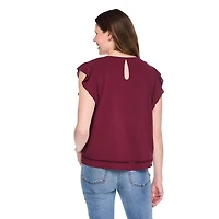 George Women's Ruffle-Sleeve Top
