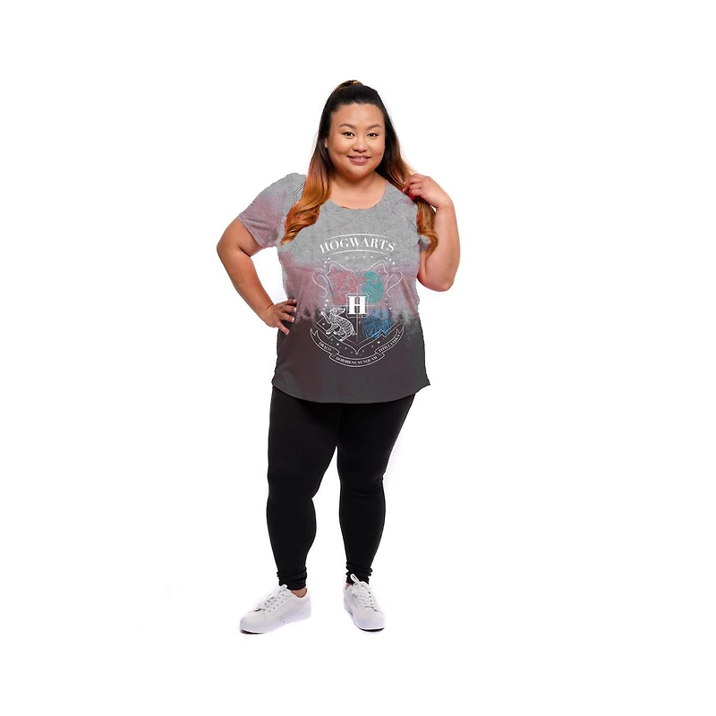 T-shirt à manches courtes pour femme Harry Potter Hogwarts House