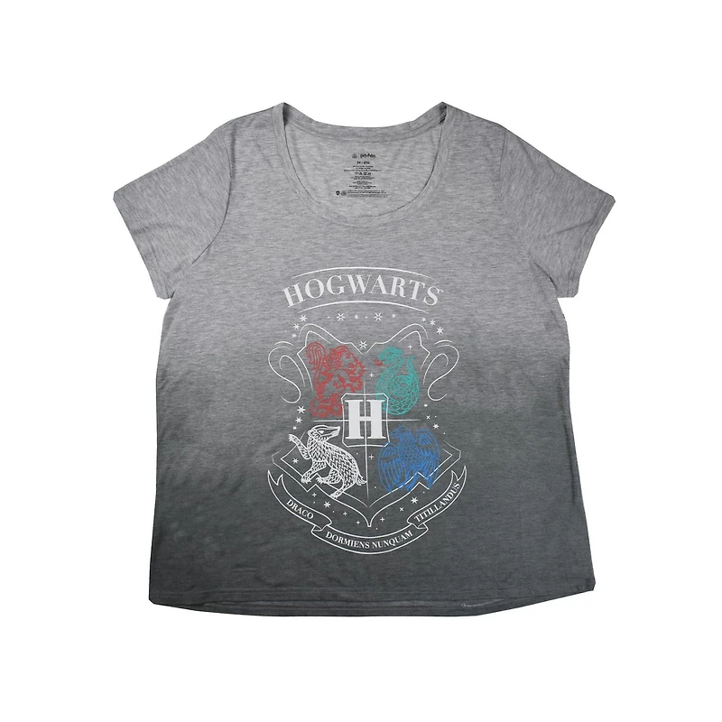 T-shirt à manches courtes pour femme Harry Potter Hogwarts House