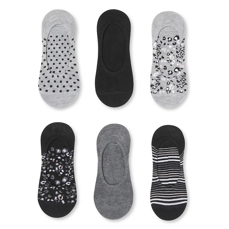 Lot de 6 paires de socquettes avec léopard George pour femmes