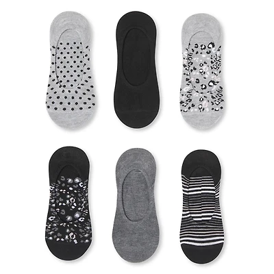 Lot de 6 paires de socquettes avec léopard George pour femmes