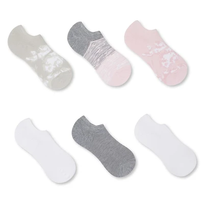 Lot de 6 paires de chaussettes de coupe basse teintes par nouage George pour femmes