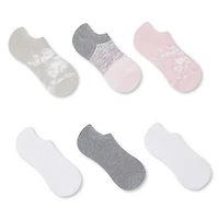 Lot de 6 paires de chaussettes de coupe basse teintes par nouage George pour femmes