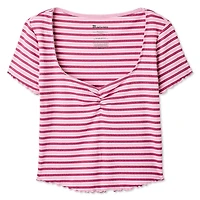 No Boundaries Women's Striped T-Shirt