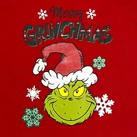 The Grinch Tee shirt fille. Ce t-shirt à manches longues pour filles avec équipage peut être porté comme un haut décontracté amusant et