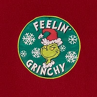 The Grinch Popover court pour filles. Apportez votre côté festif partout où vous allez. Ce haut court en sherpa pour fille à manches longues et col ras du cou est idéal pour un look décontracté confortable et
