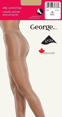 George Women's' Silky Control Top Pantyhose