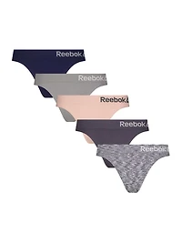 Reebok Ladies' 5 Pack Seamless Thongs