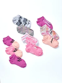 JUSTICE LOT DE 10 CHAUSSETTES NO SHOW FILLE (TAILLE 6-8.5)