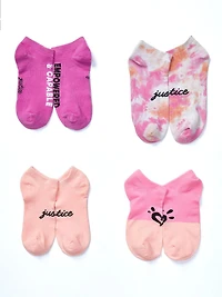 JUSTICE LOT DE 10 CHAUSSETTES NO SHOW FILLE (TAILLE 6-8.5)