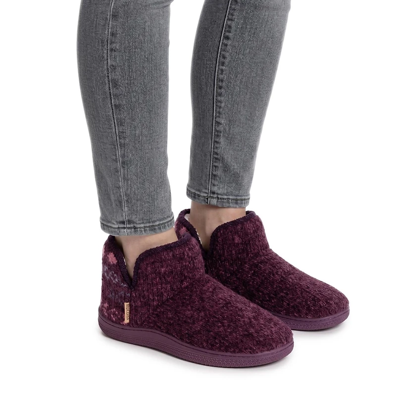 Chaussons bottines MUK LUKS pour femmes, gris, tailles 5-10