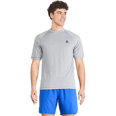 Reebok Men's Delta Short Raglan Sleeve Shirt, Swimwear