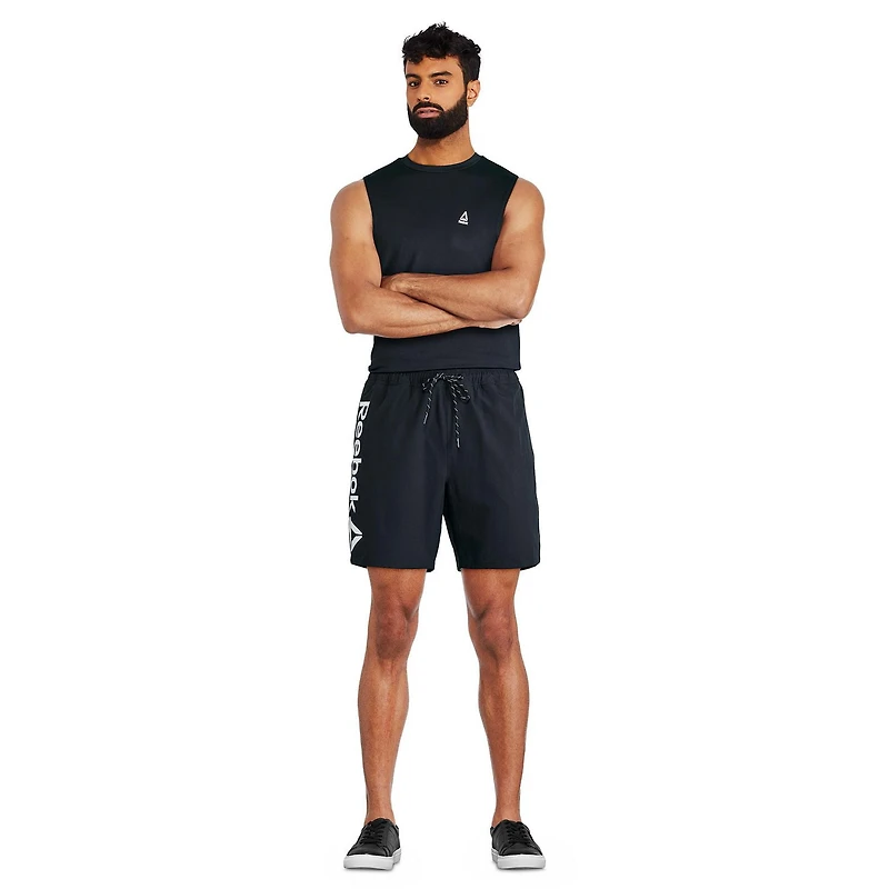 Reebok Men's Delta 7 Inch Core Volley W/ Compression, Swimwear