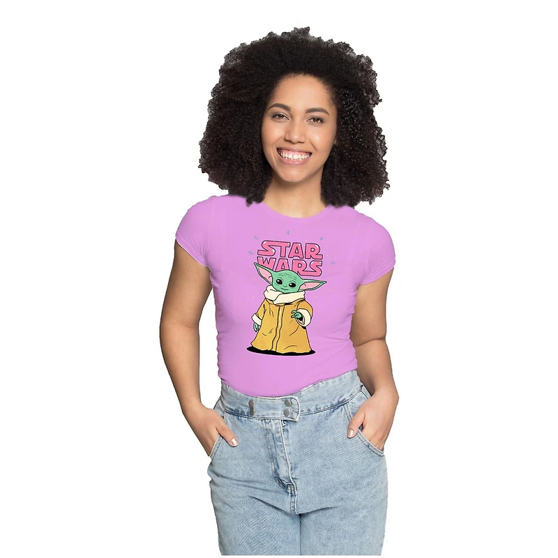 Ladies Star Wars Child Bubbles Short Sleeve T-Shirt, Sizes: XS-XL