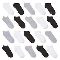 George Girls' Low-Cut Socks 20-Pack, Sizes 11/2-3/6