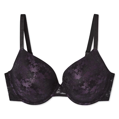 George Plus Women's Molded Lace T-shirt Bra, Sizes C38-42, D36-42