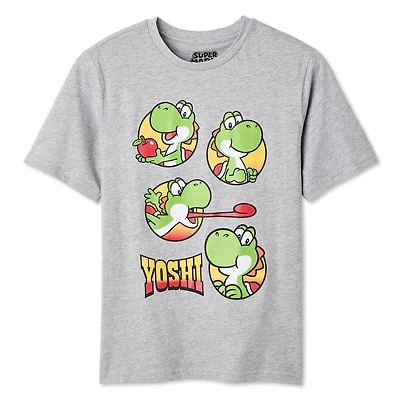 T-shirt à imprimé graphique Yoshi Nintendo pour garçons
