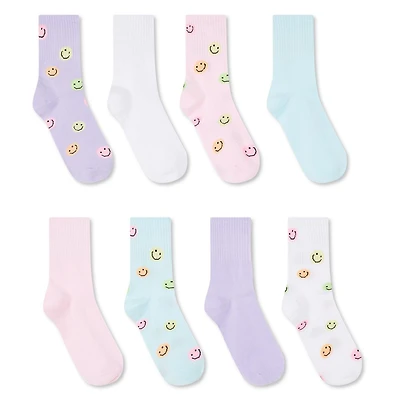 Lot de 8 paires chaussettes 1/4 George pour filles Pointures 11/2-3/6