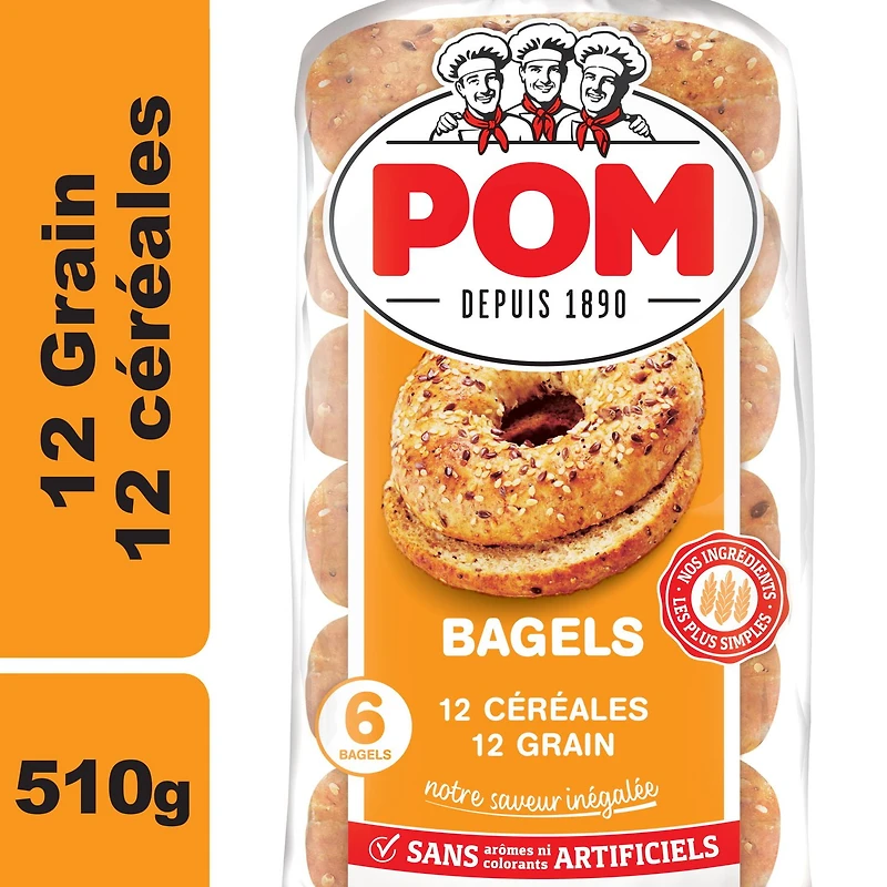 Bagels 12 céréales de POM® Emb. de 6; 510 g