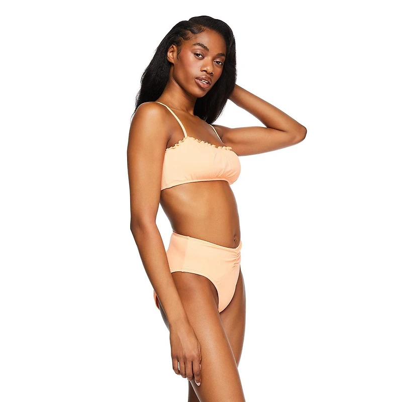 No Boundaries Women's Smocked Swim Top