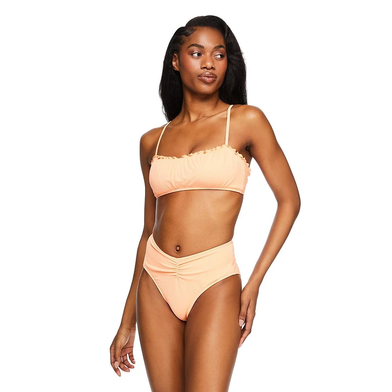 No Boundaries Women's Smocked Swim Top
