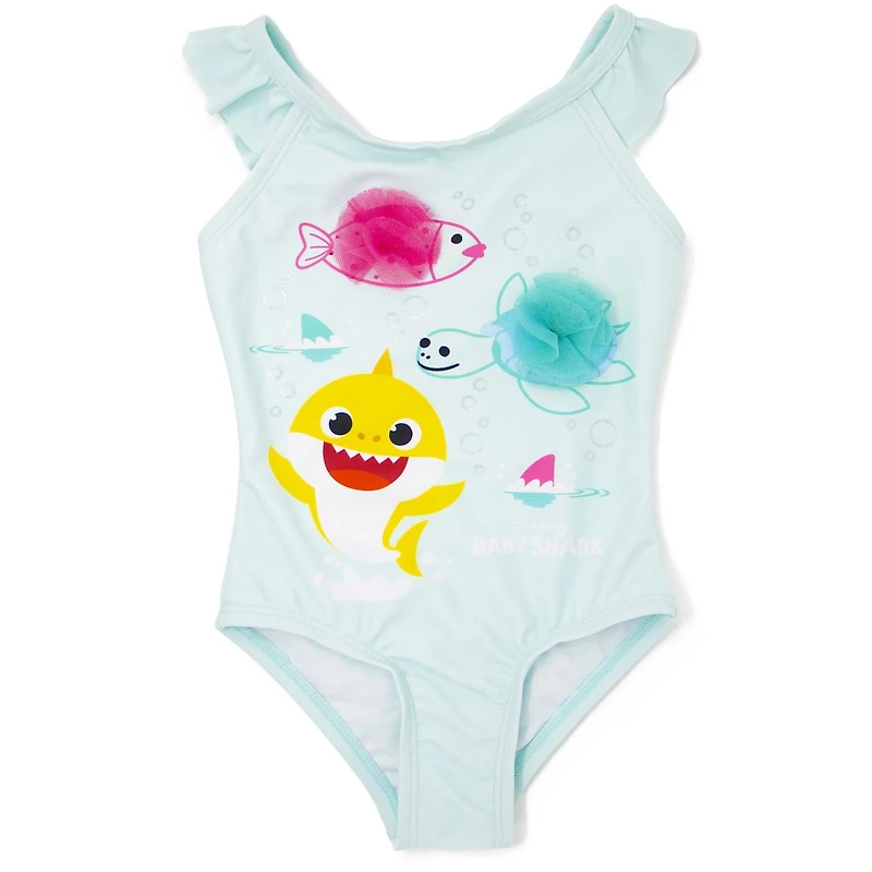 Baby Shark Maillot de bain 1 pièce fille