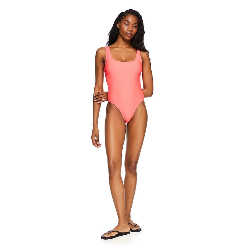 No Boundaries Women's Scoop Neckline Swimsuit