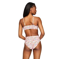 No Boundaries Women's Smocked Swim Top