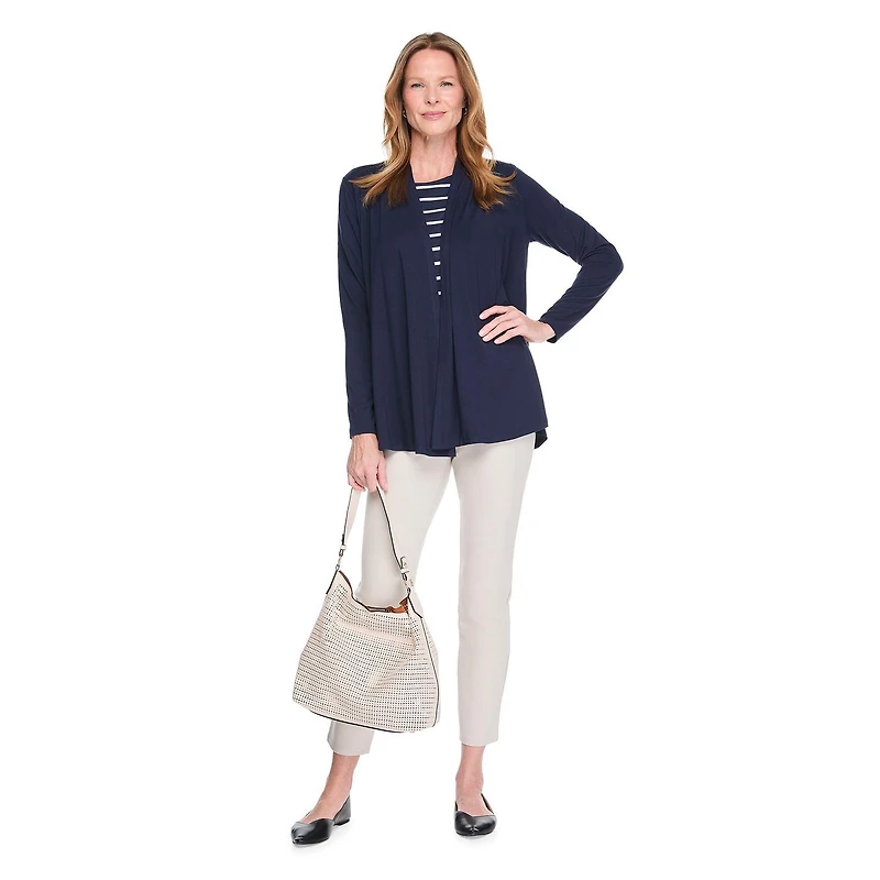 Karen Scott Women's Cascading Cardigan